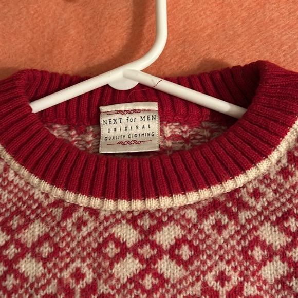 Next for man wool blend (60%) Christmas crewneck sweater, made in UK size Large - Picture 6 of 8